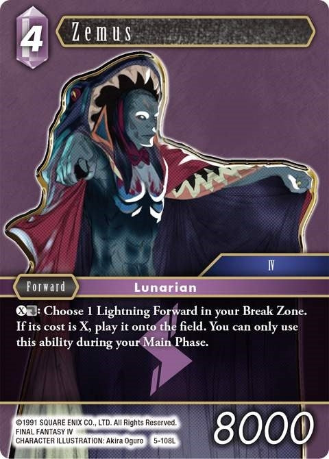 Image for Zemus (Opus V) (5-108L) - Final Fantasy TCG