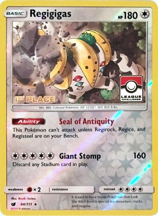 Image for Regigigas - 84/111 (League Challenge) [1st Place] (League & Championship Cards) (084/111) - Pokemon