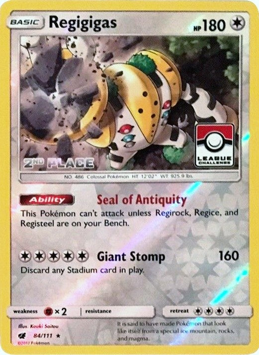 Image for Regigigas - 84/111 (League Challenge) [2nd Place] (League & Championship Cards) (084/111) - Pokemon