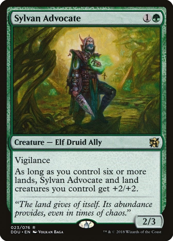 Image for Sylvan Advocate (Duel Decks: Elves vs. Inventors) (23) - Magic: The Gathering