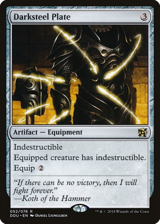 Image for Darksteel Plate (Duel Decks: Elves vs. Inventors) (52) - Magic: The Gathering