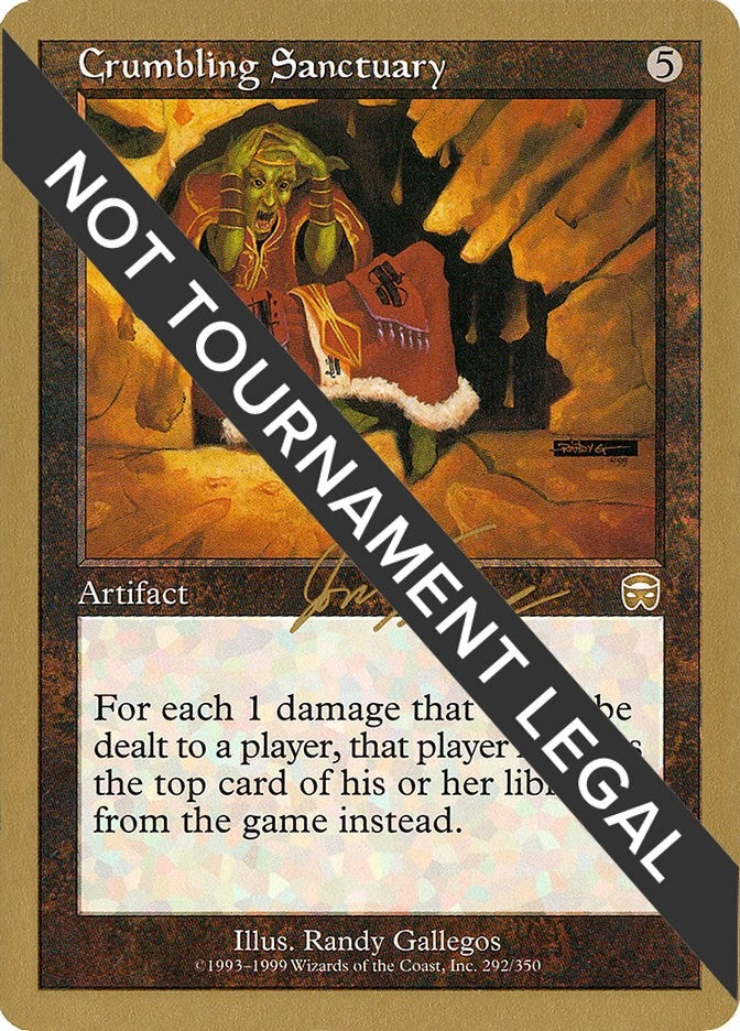 Image for Crumbling Sanctuary - 2000 Jon Finkel (MMQ) (World Championship Decks) - Magic: The Gathering