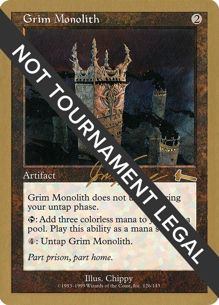 Image for Grim Monolith - 2000 Jon Finkel (ULG) (World Championship Decks) - Magic: The Gathering