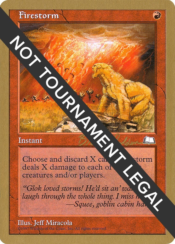 Image for Firestorm - 1998 Brian Selden (WTH) (World Championship Decks) - Magic: The Gathering