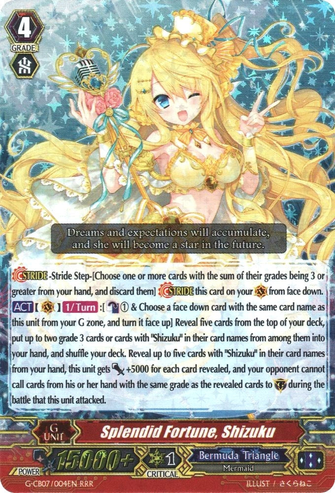 Image for Splendid Fortune, Shizuku (G-CB07: Divas' Festa) (G-CB07/004EN) - Cardfight Vanguard
