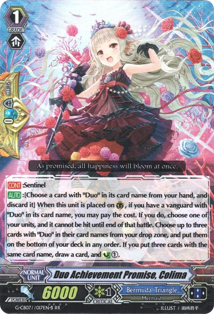 Image for Duo Achievement Promise, Colima (Black) (G-CB07: Divas' Festa) (G-CB07/017EN-B) - Cardfight Vanguard