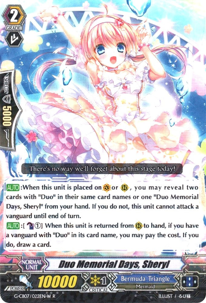Image for Duo Memorial Days, Sheryl (White) (G-CB07: Divas' Festa) (G-CB07/022EN-W) - Cardfight Vanguard