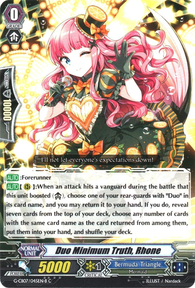 Image for Duo Minimum Truth, Rhone (Black) (G-CB07: Divas' Festa) (G-CB07/045EN-B) - Cardfight Vanguard