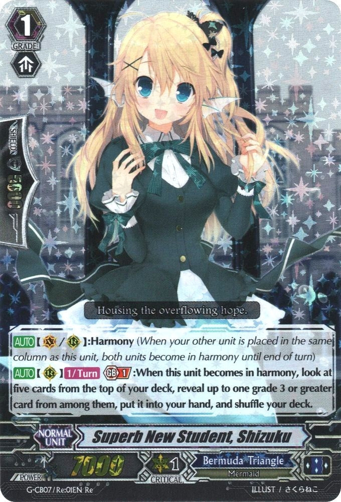 Image for Superb New Student, Shizuku (G-CB07: Divas' Festa) (G-CB07/Re:01EN) - Cardfight Vanguard