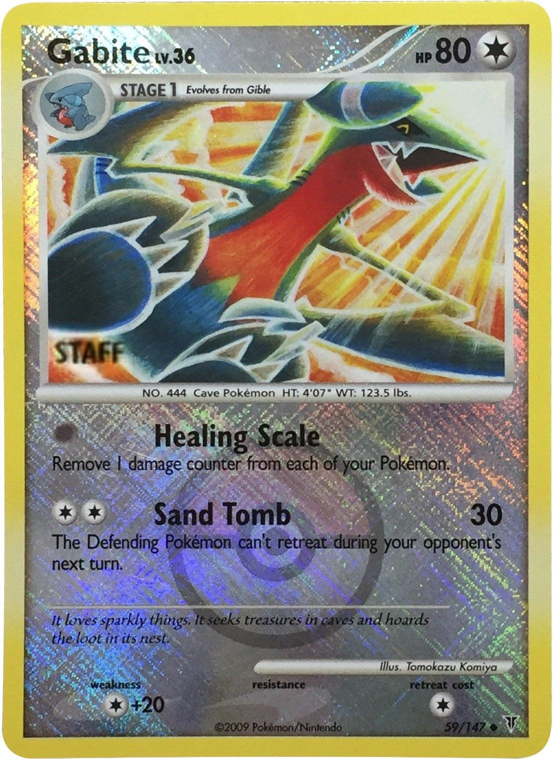 Image for Gabite - 59/147 (Championship Promo) [Staff] (League & Championship Cards) (059/147) - Pokemon