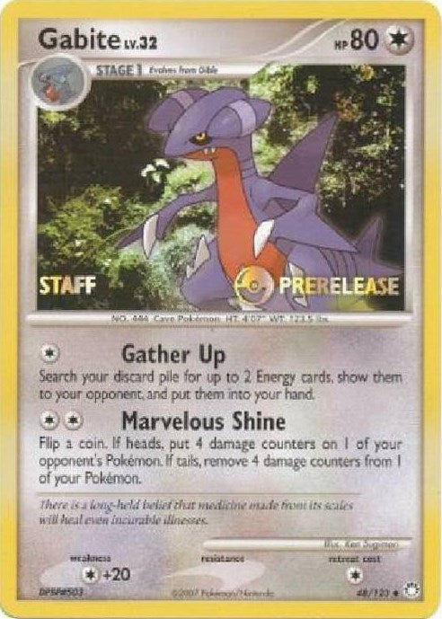 Image for Gabite - 48/123 (Prerelease) [Staff] (Diamond and Pearl Promos) (48/123) - Pokemon