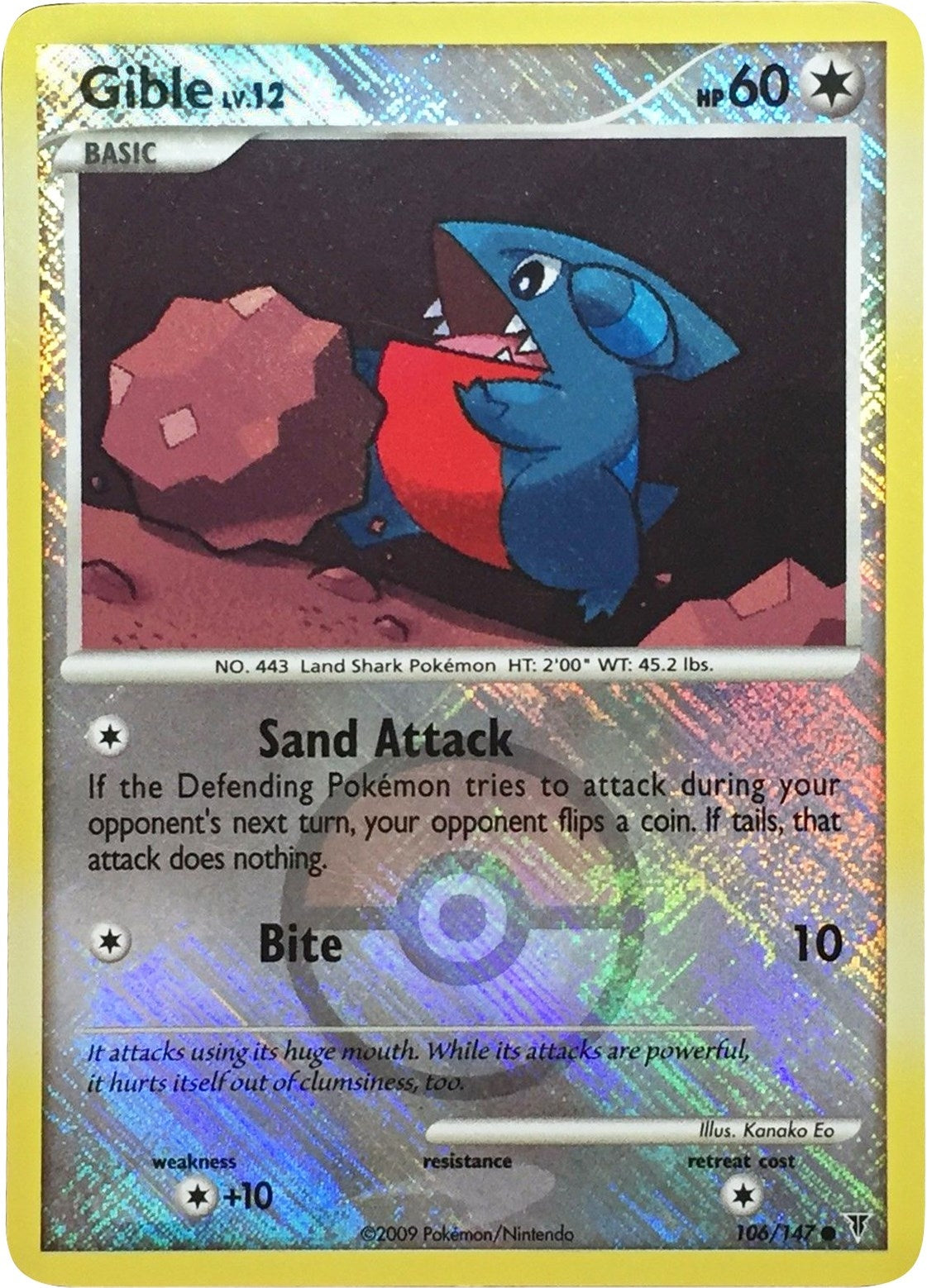 Image for Gible - 106/147 (Championship Promo) (League & Championship Cards) (106/147) - Pokemon