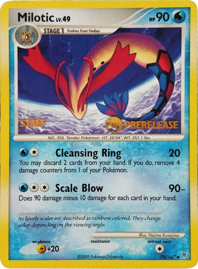 Image for Milotic - 70/147 (Prerelease) [Staff] (Nintendo Promos) (70/147) - Pokemon