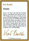 Image for 1999 Kai Budde Biography Card (World Championship Decks) - Magic: The Gathering