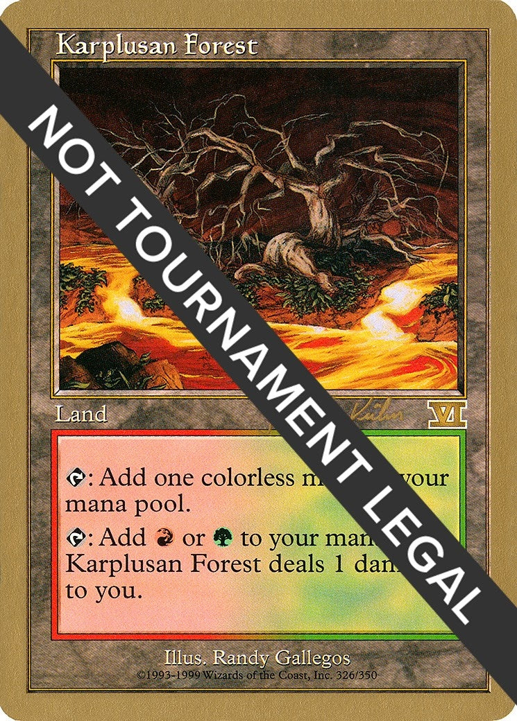 Image for Karplusan Forest - 2000 Janosch Kuhn (6ED) (World Championship Decks) - Magic: The Gathering