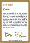 Image for 1998 Ben Rubin Biography Card (World Championship Decks) - Magic: The Gathering