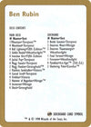 Image for 1998 Ben Rubin Decklist Card (World Championship Decks) - Magic: The Gathering