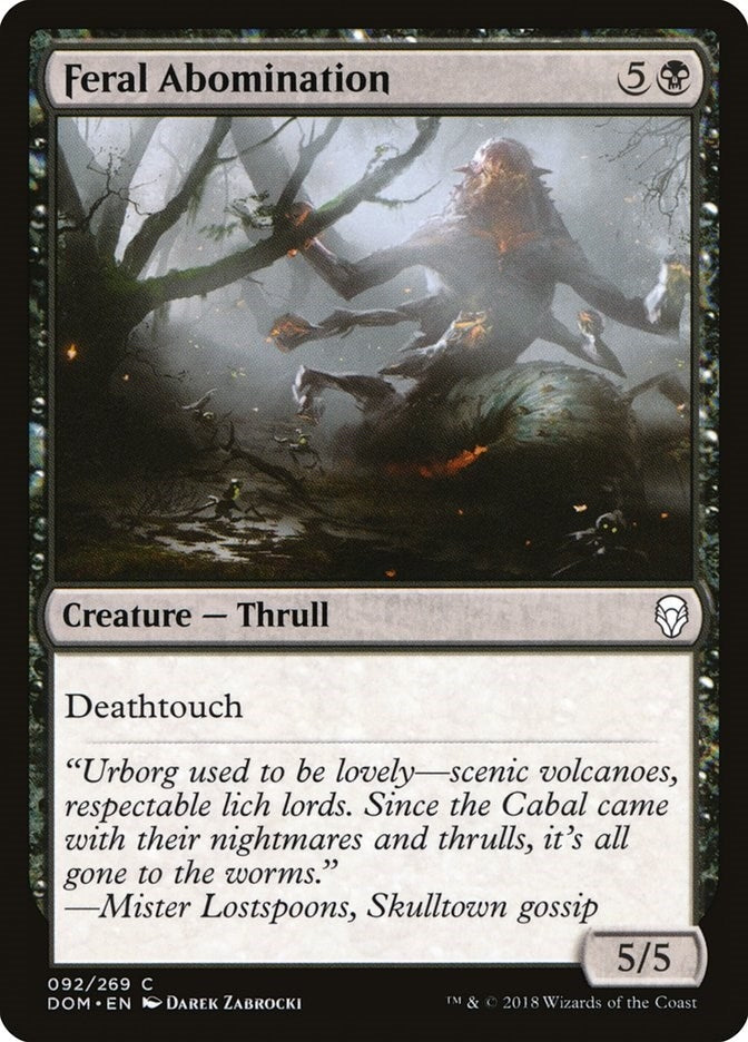 Image for Feral Abomination (Dominaria) (92) - Magic: The Gathering