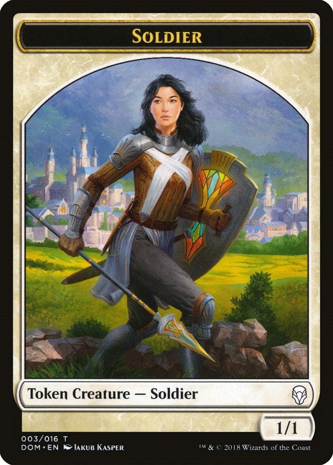 Image for Soldier Token (Dominaria) (3) - Magic: The Gathering