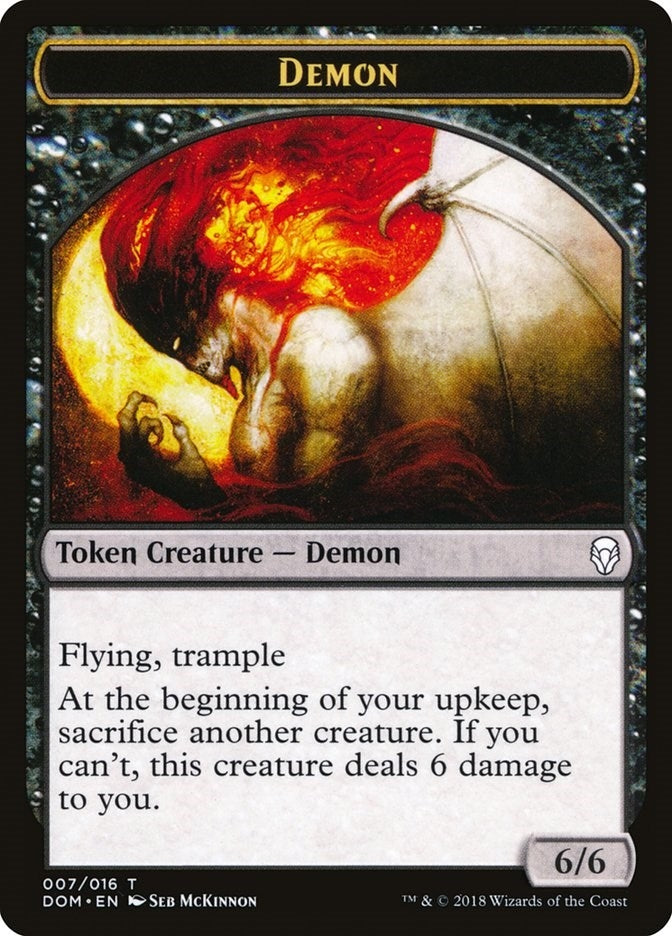 Image for Demon Token (Dominaria) (7) - Magic: The Gathering