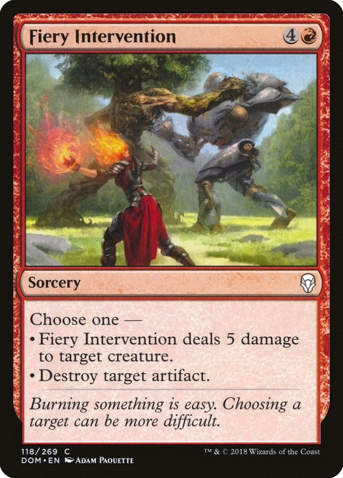 Image for Fiery Intervention (Dominaria) (118) - Magic: The Gathering