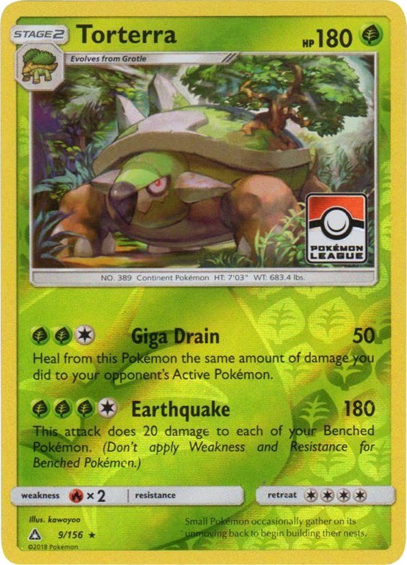 Image for Torterra - 9/156 (Pokemon League) (League & Championship Cards) (009/156) - Pokemon