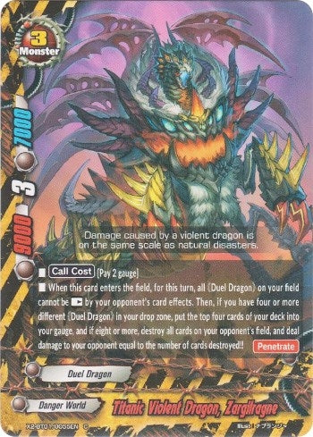 Image for Titanic Violent Dragon, Zargilragne (Buddy Legends) (X2-BT01/0055EN) - Future Card BuddyFight