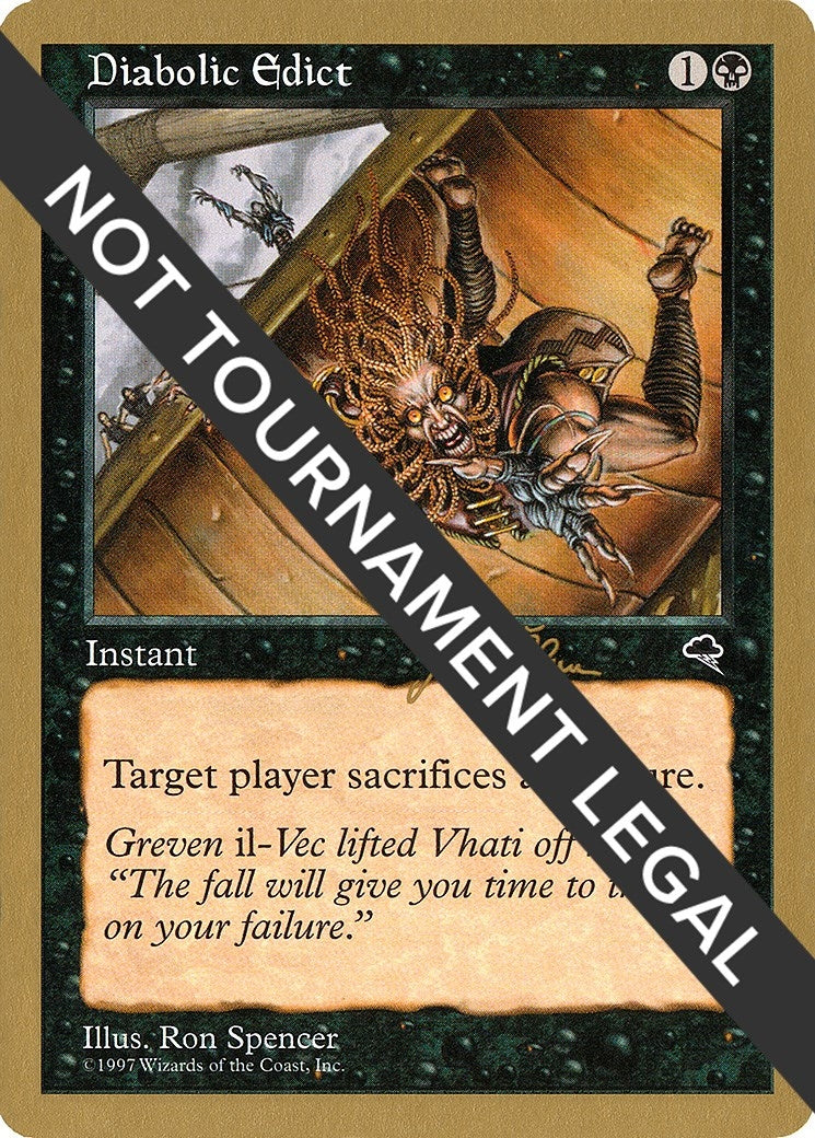 Image for Diabolic Edict - 1999 Jakub Slemr (TMP) (World Championship Decks) - Magic: The Gathering