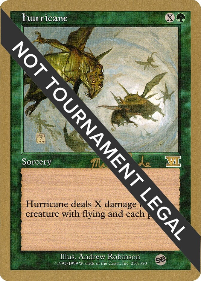 Image for Hurricane - 1999 Matt Linde (6ED) (SB) (World Championship Decks) - Magic: The Gathering