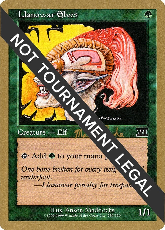 Image for Llanowar Elves - 1999 Matt Linde (6ED) (World Championship Decks) - Magic: The Gathering