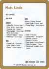 Image for 1999 Matt Linde Decklist Card (World Championship Decks) - Magic: The Gathering