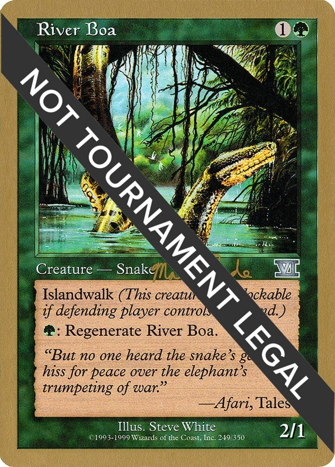 Image for River Boa - 1999 Matt Linde (6ED) (World Championship Decks) - Magic: The Gathering