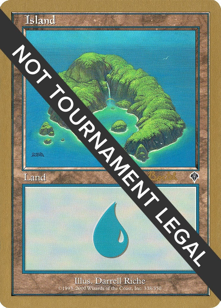 Image for Island (338) - 2001 Alex Borteh (INV) (World Championship Decks) - Magic: The Gathering