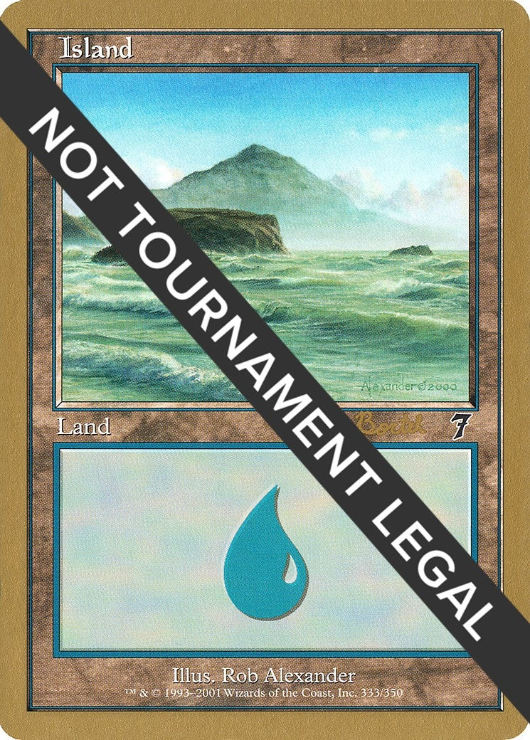 Image for Island (333) - 2001 Alex Borteh (7ED) (World Championship Decks) - Magic: The Gathering