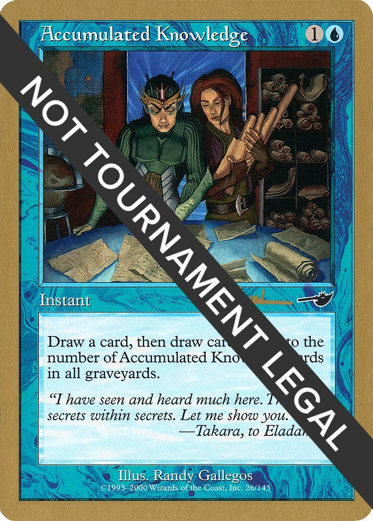 Image for Accumulated Knowledge - 2001 Antoine Ruel (NMS) (World Championship Decks) - Magic: The Gathering