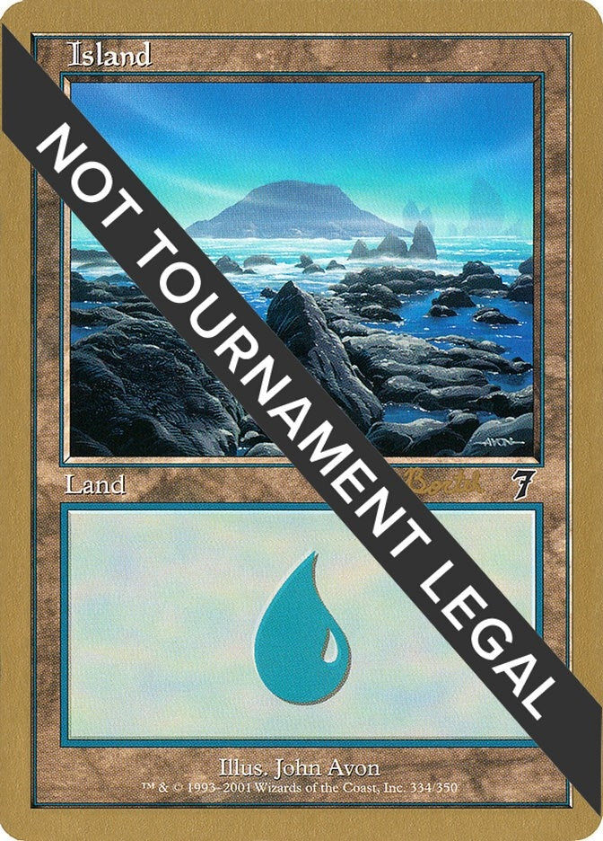 Image for Island (334) - 2001 Antoine Ruel (7ED) (World Championship Decks) - Magic: The Gathering