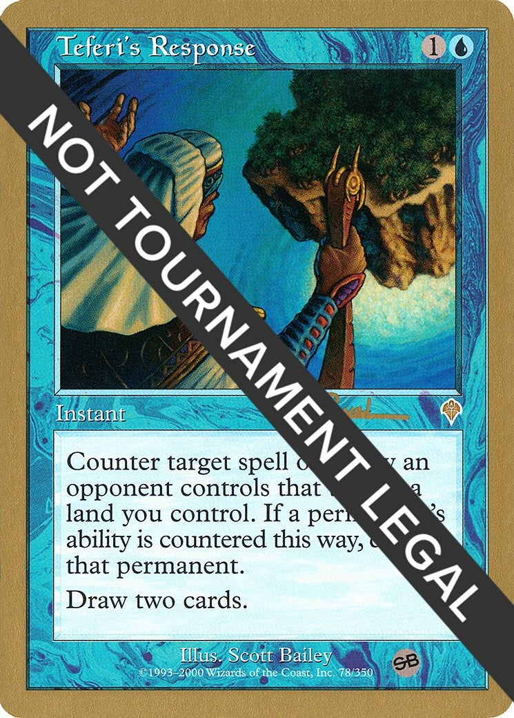 Image for Teferi's Response - 2001 Antoine Ruel (INV) (SB) (World Championship Decks) - Magic: The Gathering