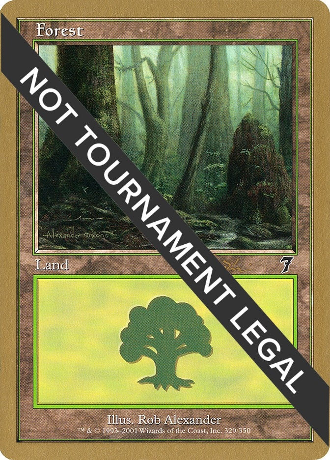 Image for Forest (329) - 2001 Jan Tomcani (7ED) (World Championship Decks) - Magic: The Gathering
