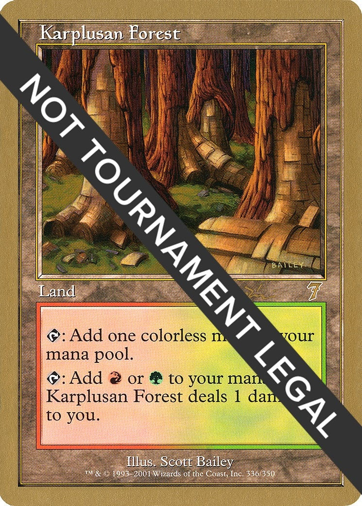 Image for Karplusan Forest - 2001 Jan Tomcani (7ED) (World Championship Decks) - Magic: The Gathering