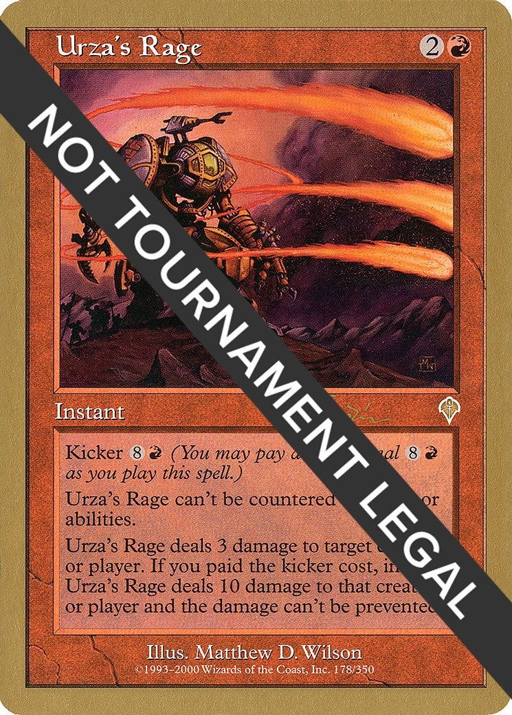 Image for Urza's Rage - 2001 Jan Tomcani (INV) (World Championship Decks) - Magic: The Gathering