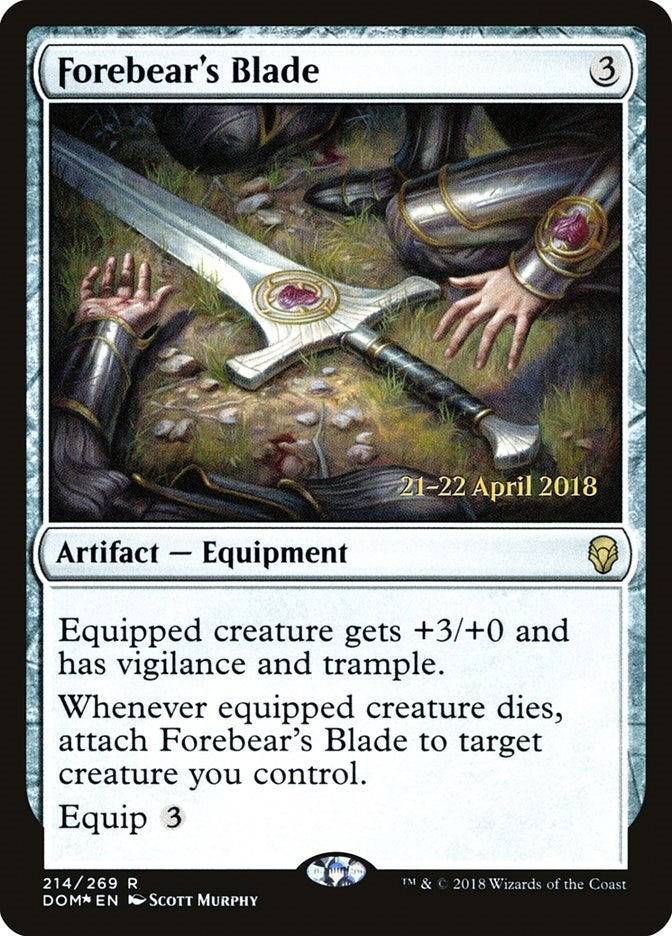 Image for Forebear's Blade (Prerelease Cards) (214) - Magic: The Gathering
