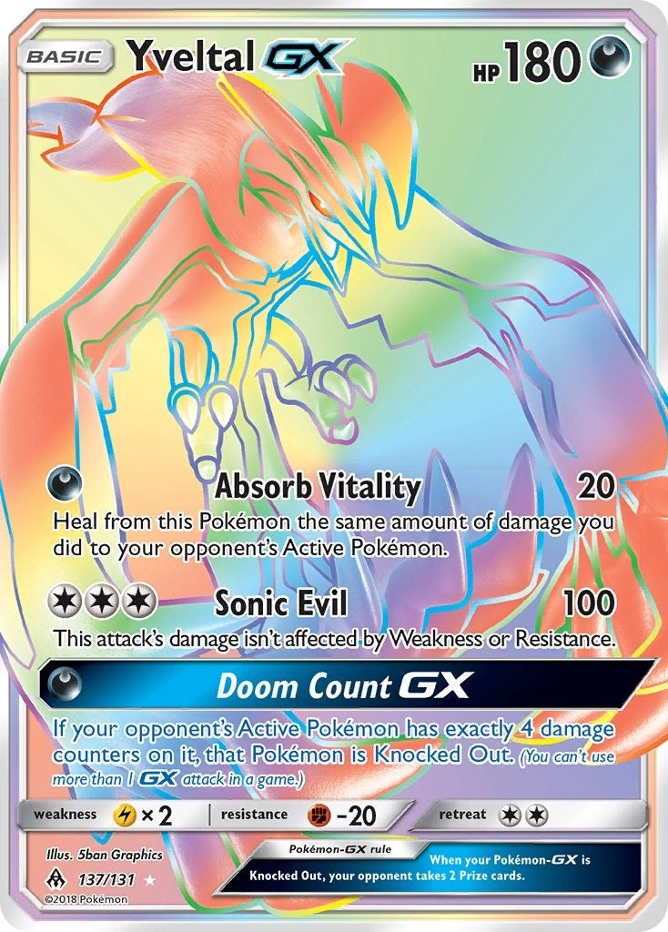 Image for Yveltal GX (Secret) (SM - Forbidden Light) (137/131) - Pokemon
