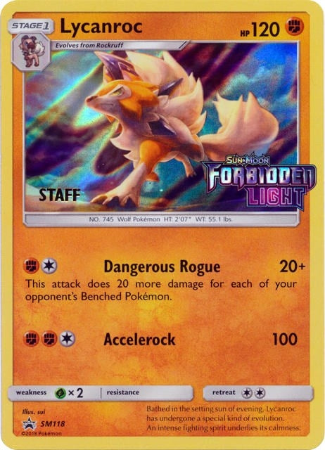 Image for Lycanroc - SM118 (Prerelease) [Staff] (SM Promos) (SM118) - Pokemon