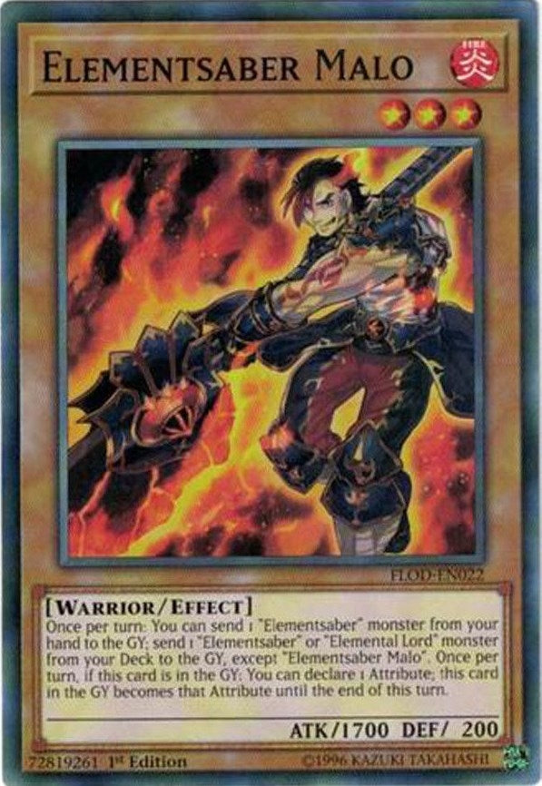 Image for Elementsaber Malo (Flames of Destruction) (FLOD-EN022) - YuGiOh