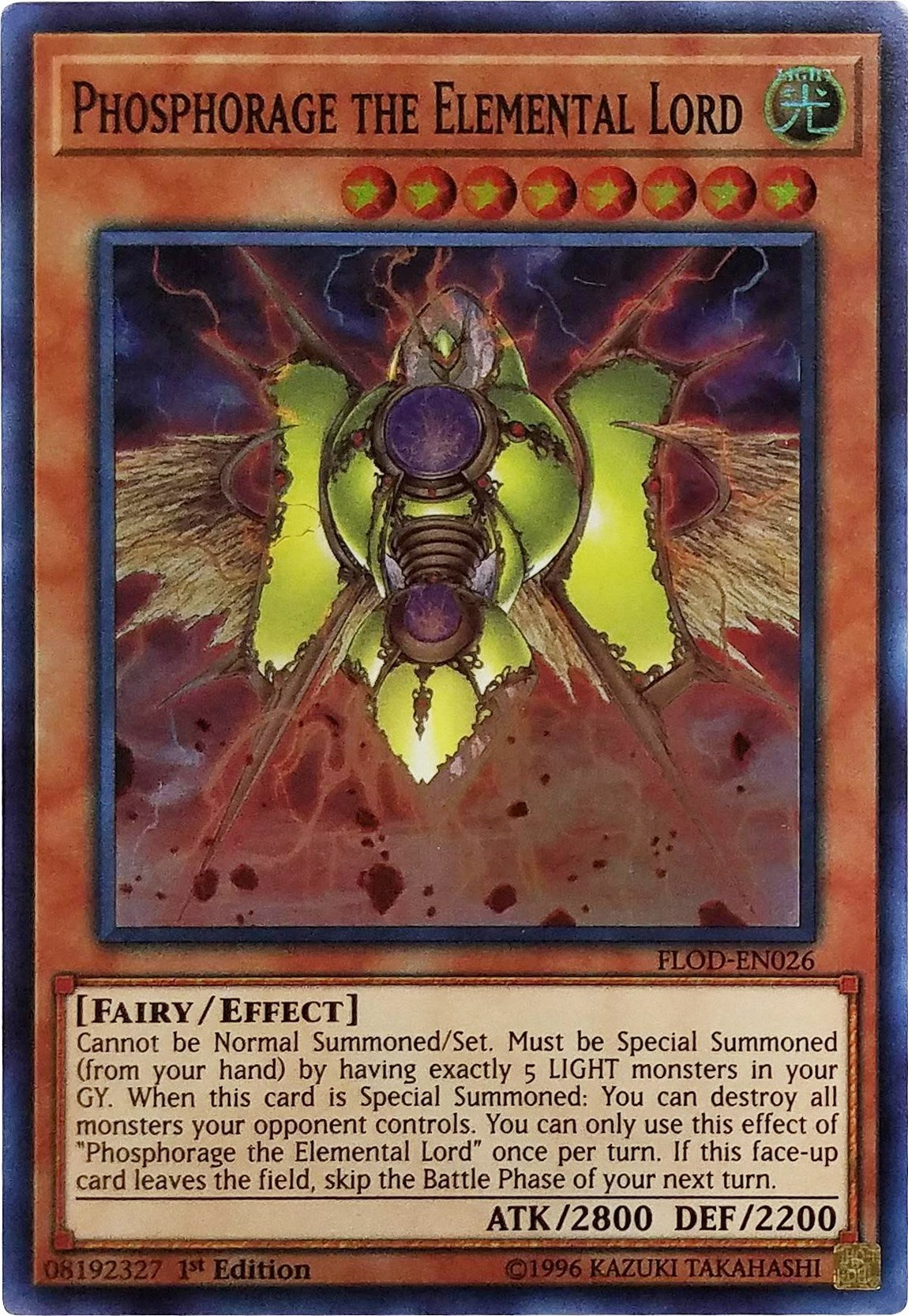 Image for Phosphorage the Elemental Lord (Flames of Destruction) (FLOD-EN026) - YuGiOh
