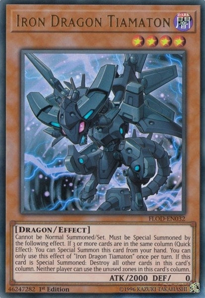 Image for Iron Dragon Tiamaton (Flames of Destruction) (FLOD-EN032) - YuGiOh