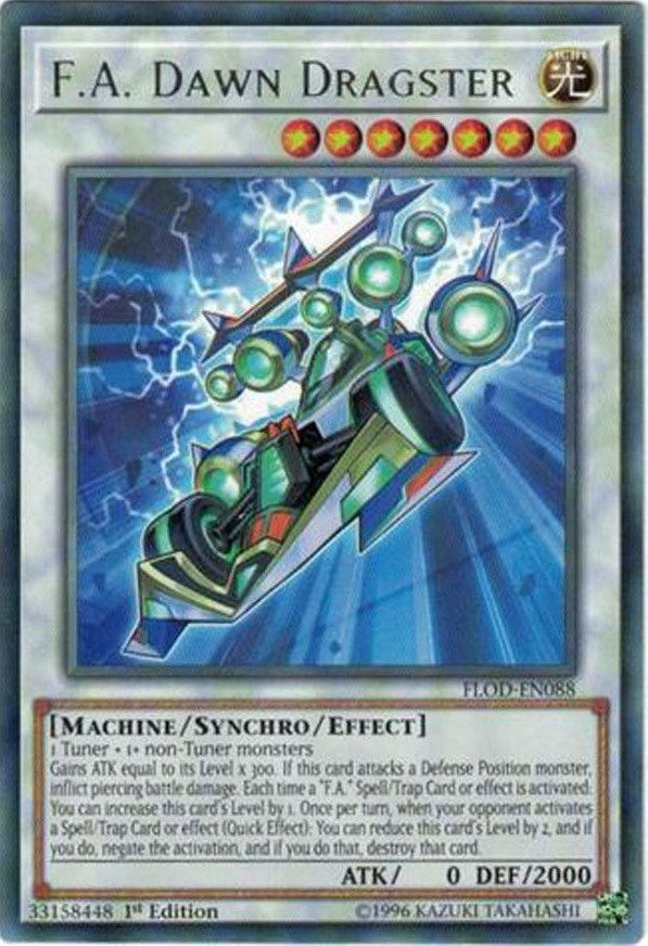 Image for F.A. Dawn Dragster (Flames of Destruction) (FLOD-EN088) - YuGiOh
