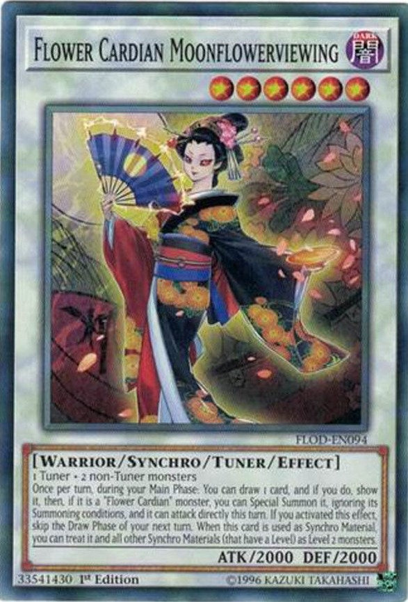 Image for Flower Cardian Moonflowerviewing (Flames of Destruction) (FLOD-EN094) - YuGiOh