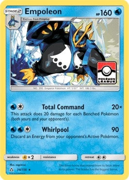 Image for Empoleon - 34/156 (Pokemon League) (League & Championship Cards) (034/156) - Pokemon