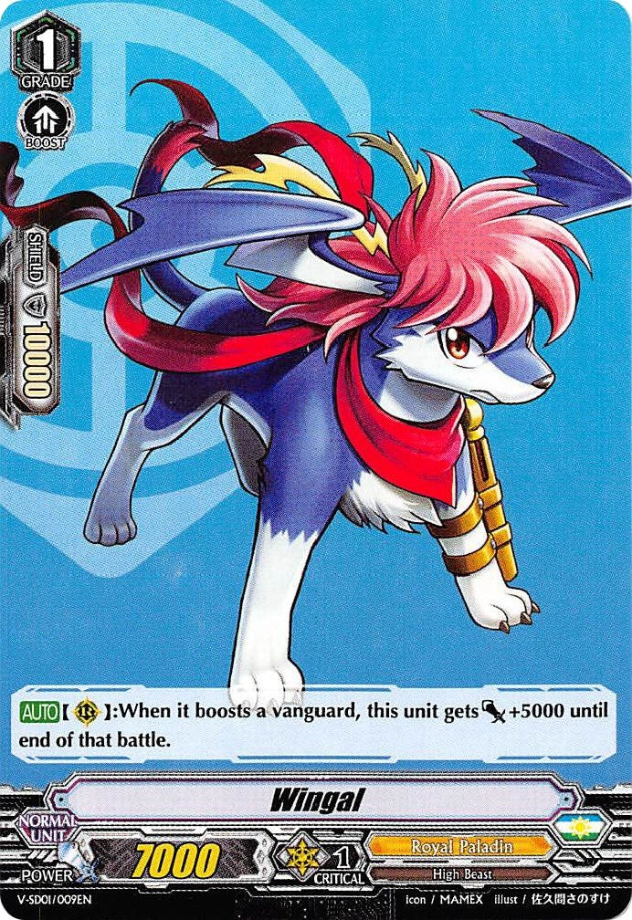 Image for Wingal (V Start Deck 01: 2018 Free Experience Deck "Royal Paladin") (V-SD01/009EN) - Cardfight Vanguard